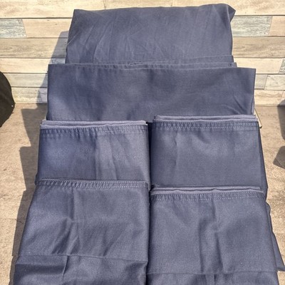 Hotel Style 1000ct Sheet Set King 6pc Navy Blue Fitted Flat 4 King Cases