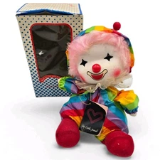 VTG 1980s Faratak Rainbow Clown Wind Up Moving Musical My Little Friends Doll