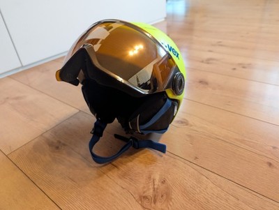 UVEX Junior Visor Pro Skihelm mit Visier | NEONGELB | [ 54-56cm] | Top Zustand
