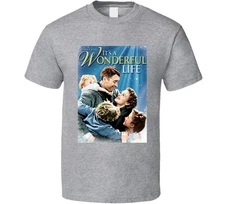 It's a Wonderful Life Christmas Holiday Movie James Stewart Poster T Shirt