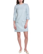 Oscar De La Renta Silk-Lined Wool-Blend Shift Dress Women's