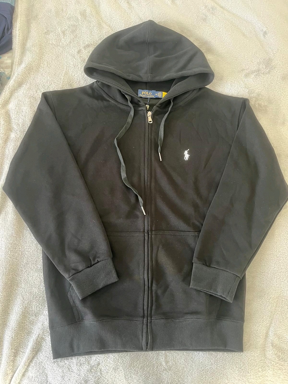 Polo Ralph Lauren Men's Full Zip Hoodie Size M Black