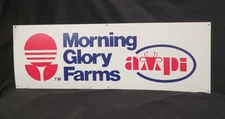 Vintage AMPI Morning Glory Farms Sign Plastic Sign