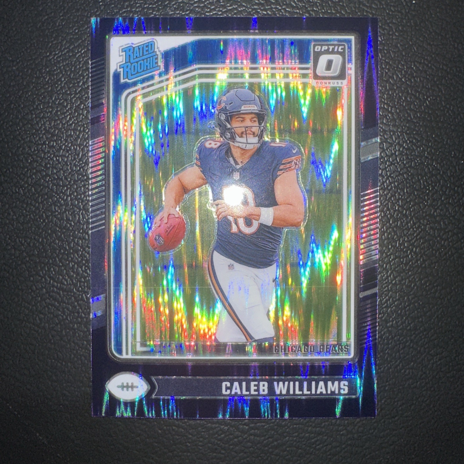 2024 Panini Donruss Optic - Rated Rookie Caleb Williams #201 Purple Shock Prizm