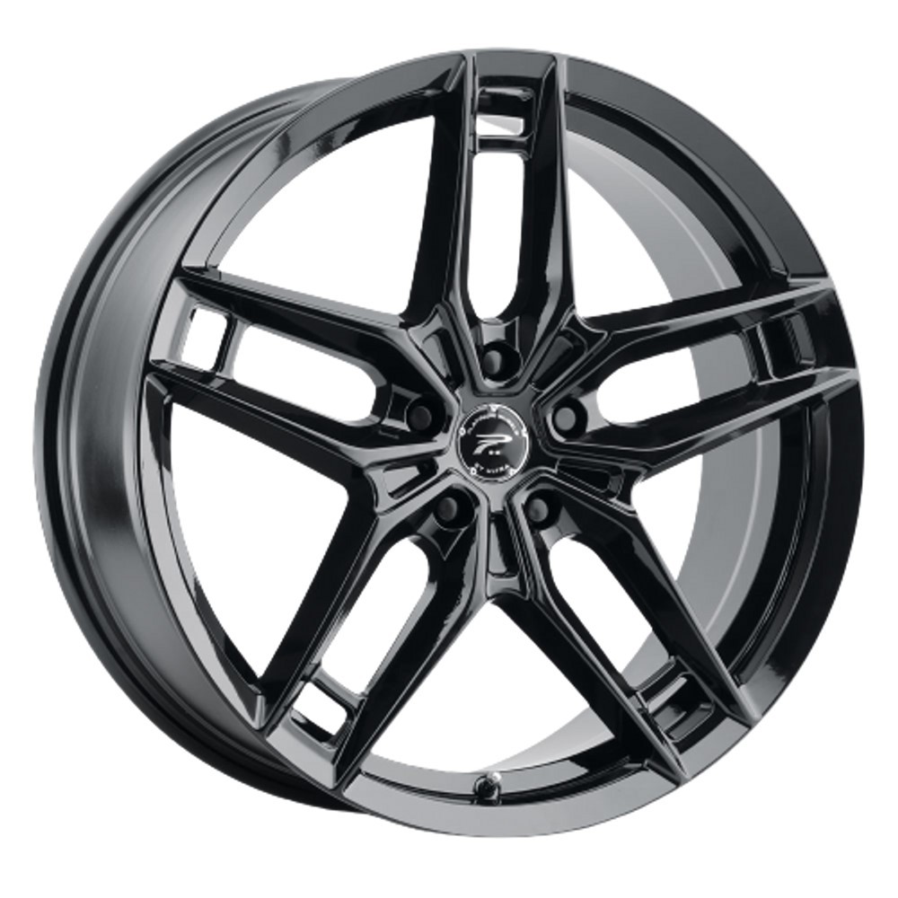 20x8.5 Platinum 464BK Lotus Gloss Black Wheels 5x112 (35mm) Set of 4