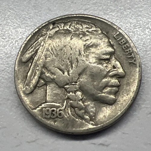 1936 Buffalo Nickel - Actual Coin Shown Full Date Nice Details