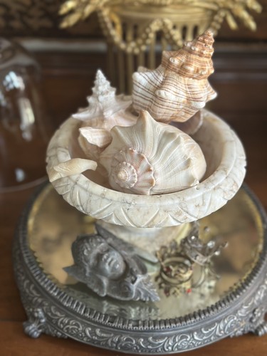 Italian Alabaster  Birdbath 