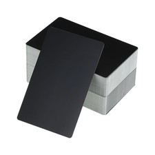 500 Pack Metal Business Cards Blank 0.21mm Thick 3.4x2.1 Inch Aluminum Black