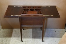 Edwardian rise and fall drinks cabinet cocktail bar table