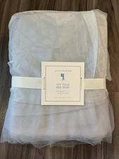 Pottery Barn Kids Icy Tulle Twin Bed Skirt NWT Blue Frozen