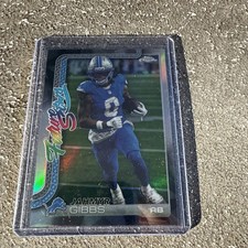 2025 Topps Chrome Football Jahmyr Gibbs Future Stars Refractor Lions