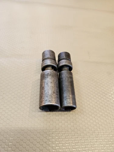 Snap-On 3/8" Drive Universal 5/8" & 13/16" Deep Spark Plug Impact Swivel Sockets
