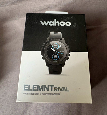 Wahoo ELEMNT RIVAL Multisport GPS-Uhr schwarz, HF, Höhenm., BT/ANT+ Kabel
