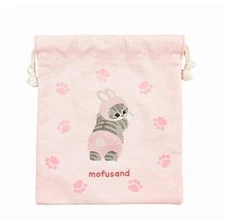 Marimocraft mofusand drawstring bag flocky bunny