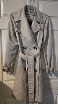 Zara Basic Tan Beige Double Breast Trenchcoat Womens Sz Sm