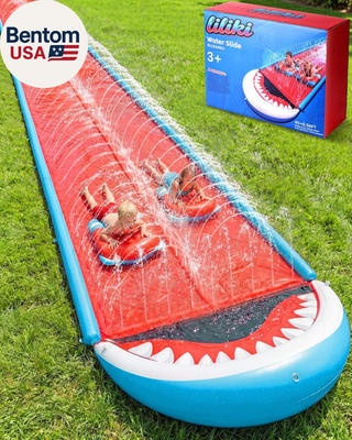 #ad 40×6.56FT Heavy Duty Slip and Slide with Sprinkler and 2 Boards Slip Splash and $144.86