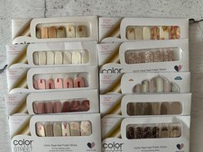 RETIRED Color Street Nail strips Lot 10 Sets Petite /Gold / Pink/ Silver New