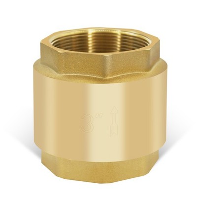 3'' NPT Brass Vertical Check Valve, Thread Lead-Free 3''-NPT 
