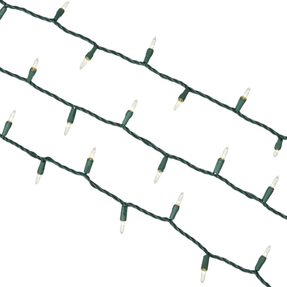 Holiday Time Clear Mini Lights Christmas Tree Indoor Outdoor Green Wire 62.5 FT - Image 3 of 4