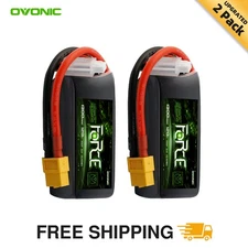 2X Ovonic Force 1300mAh 120C 11.1V 3S LiPo Battery XT60 Plug For 5" FPV Drone US