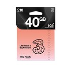 THREE 4G/5G SIM Card UK & ROAM FREE in over 70 destinations PREPAID PAYG £10