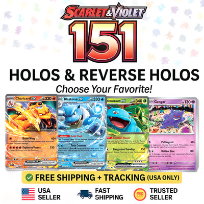 Pokemon MEW 151 Holo Reverse Holo Cards NM
