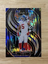 2024 Panini Select Premier Level Kayvon Thibodeaux #175 Black & Blue Shock Prizm