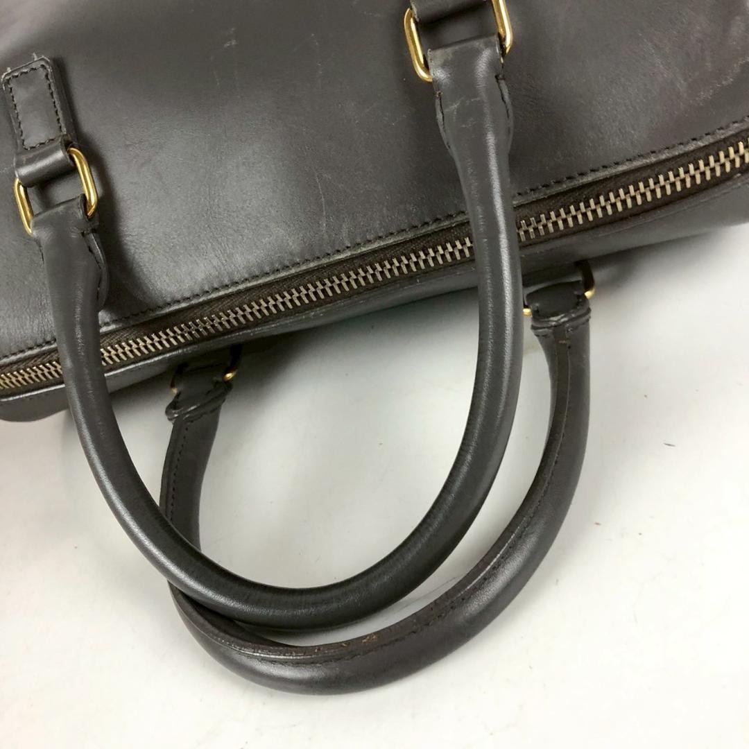 SAINT LAURENT Leather 2WAY Baby Duffle Bag Gray Classic Shoulder Crossbody thumbnail 7