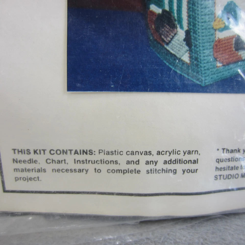 Studio M Needlecraft DUCK Cabin Canvas Tissue Box Kit - Image 3 of 4