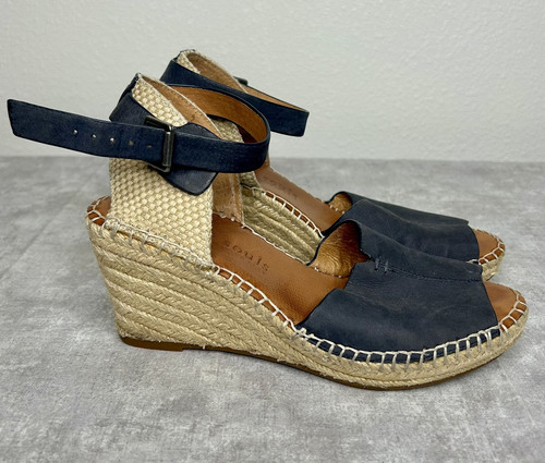 Gentle Souls by Kenneth Cole Charli Sz 6.5 Ankle Strap Espadrille Wedge Sandals
