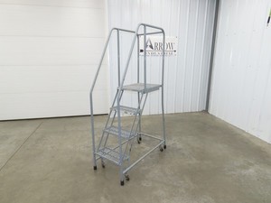 Cotterman Rolling Ladder Narrow Aisle 4 Step 24" Platform 40" Top Step
