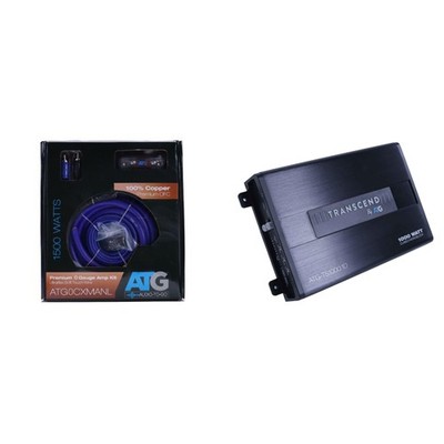 ATG Transcend Series 1000 Watt Class D Mono Amplifier with OFC 0 Gauge Amp Kit