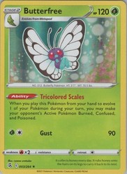 Butterfree 003/264 Fusion Strike Holo Rare