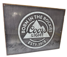 Coors Light Born In Rockies Beer Tin Sign wall decor 12.5" x 16" Made in USA