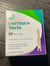 One Touch Verio Diabetic Blood Glucose Test Strips 50 Count New Exp. 01/31/2027