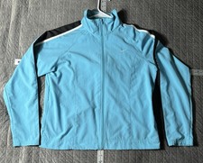 womens NIKE  Medium jacket athletic track coat blue  black Vintage YTK