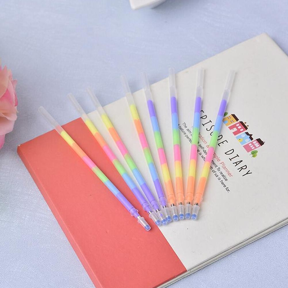 1Pcs Multi-Color Rainbow Highlighters Gel Pens Fluorescent Paint Markers New AU-image