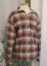 ALLSAINTS Mens Furnace Jacket Xlarge Plaid Sherpa Lined