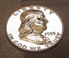 1953 IMPAIRED  Proof  Franklin   " Blazing  Original  Luster "  #207 ~  1