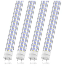 4FT LED Tube Lights 36W (Equivalent 95W) 4680LM 6000K Type A+B D-Shaped Tube ...
