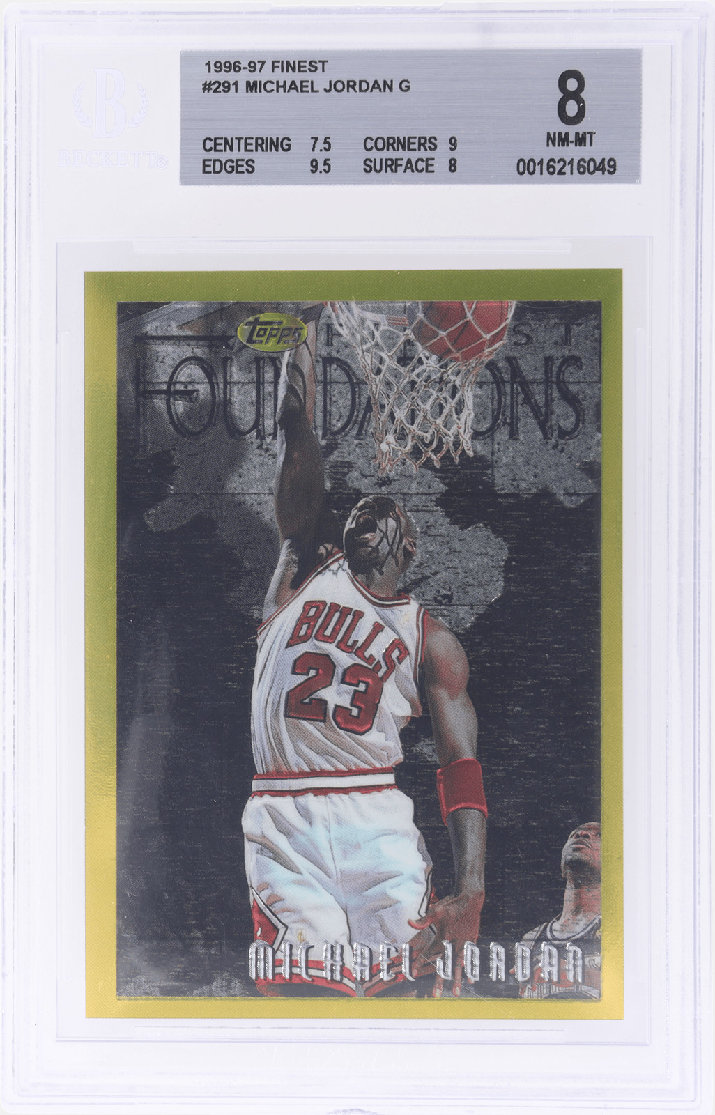 1996 Finest Michael Jordan #291 BGS 8