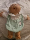Vintage 1982 Cabbage Patch Kids Bald Brown Eyes Open Mouth Original Outfit Doll
