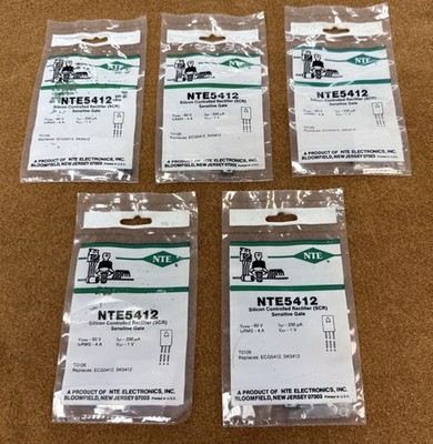 NEW NTE Electronics NTE5412 SCR Silicon Controlled Rectifier 60V (ECG5412) 5 Pk