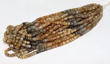 Natural Multi Moonstone Smooth Rondelle Heishi Beads 5-6mm 16 Inch Strand