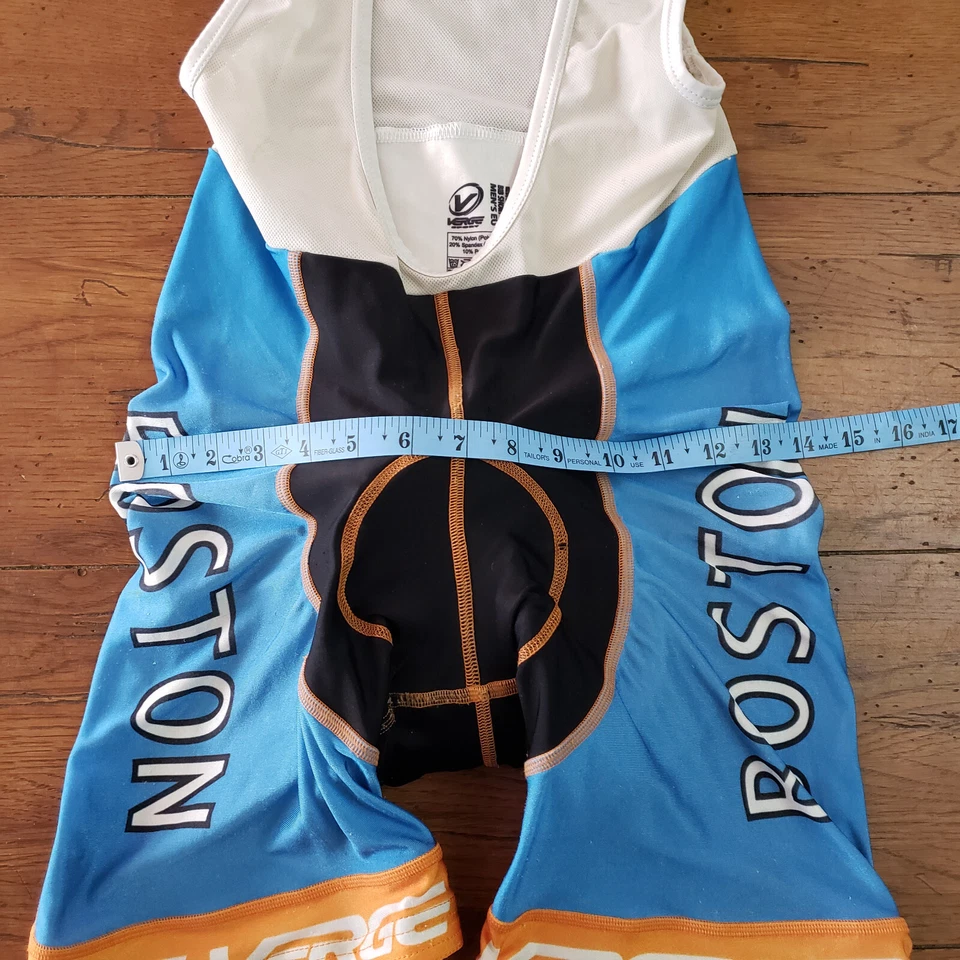 Culotte con tirantes de ciclismo pequeño Verge para hombre vintage Italia 5,5" 14" (6/10) S Boston Road Foto 2 de 4