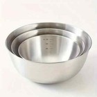 Mixing Bowl With Measurement Marks Set of 3 Stainless Steel Cooking Baking Prep