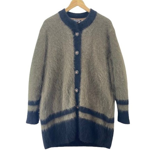 Vintage Rare Find Venesha 80% Angora Fuzzy Button Lagenlook Sweater Coat Sz M - Picture 2 of 11