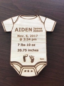 engraved baby clothes