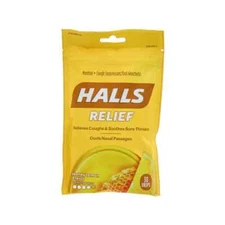 Halls Cough Drops Lemon Flavored - Bag 30 Drops