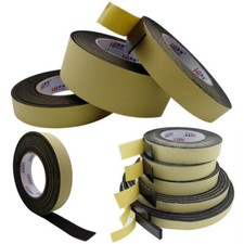 1/2/3mm Black EVA Foam Tape Single Sided Self Adhesive Sponge Door Strip Seal